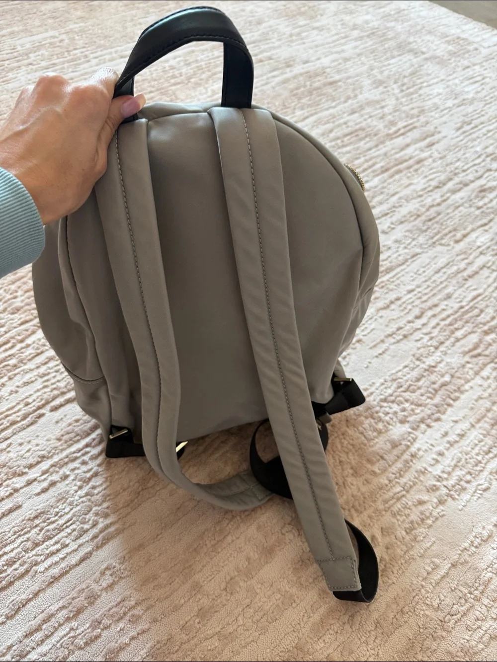 Kate Spade Gray & Black Nylon Mini Backpack